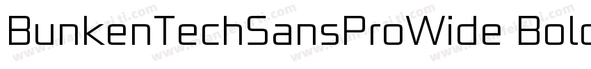 BunkenTechSansProWide BoldIt字体转换